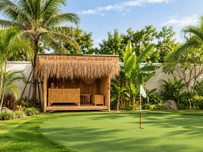 The golf green